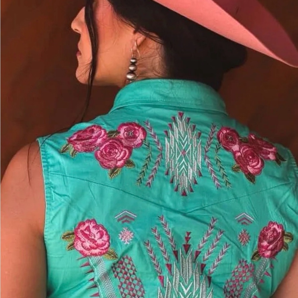 Lucky & Blessed Turquoise Sleeveless Dress - Picture 2 of 6